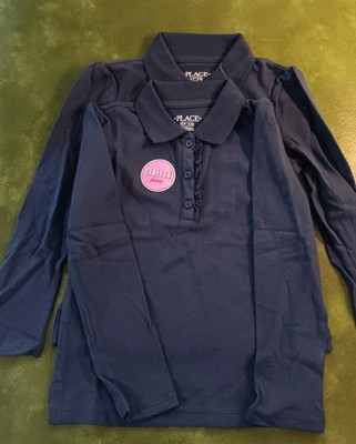 The Childrens Place Brand Tidal Long Sleeve  Ruffle Polo Set Of 2 New S/P 5/6