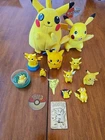 Large Vintage Lot Of 1998 Pikachu Toys, Figures, And Plush Used