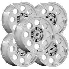 (Set of 5) Pro Comp PA201 Heritage 16x8 5x4.5" +0mm Polished Wheels Rims