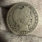 `1903 Barber Quarter, AG-3, 90 % silver TONING