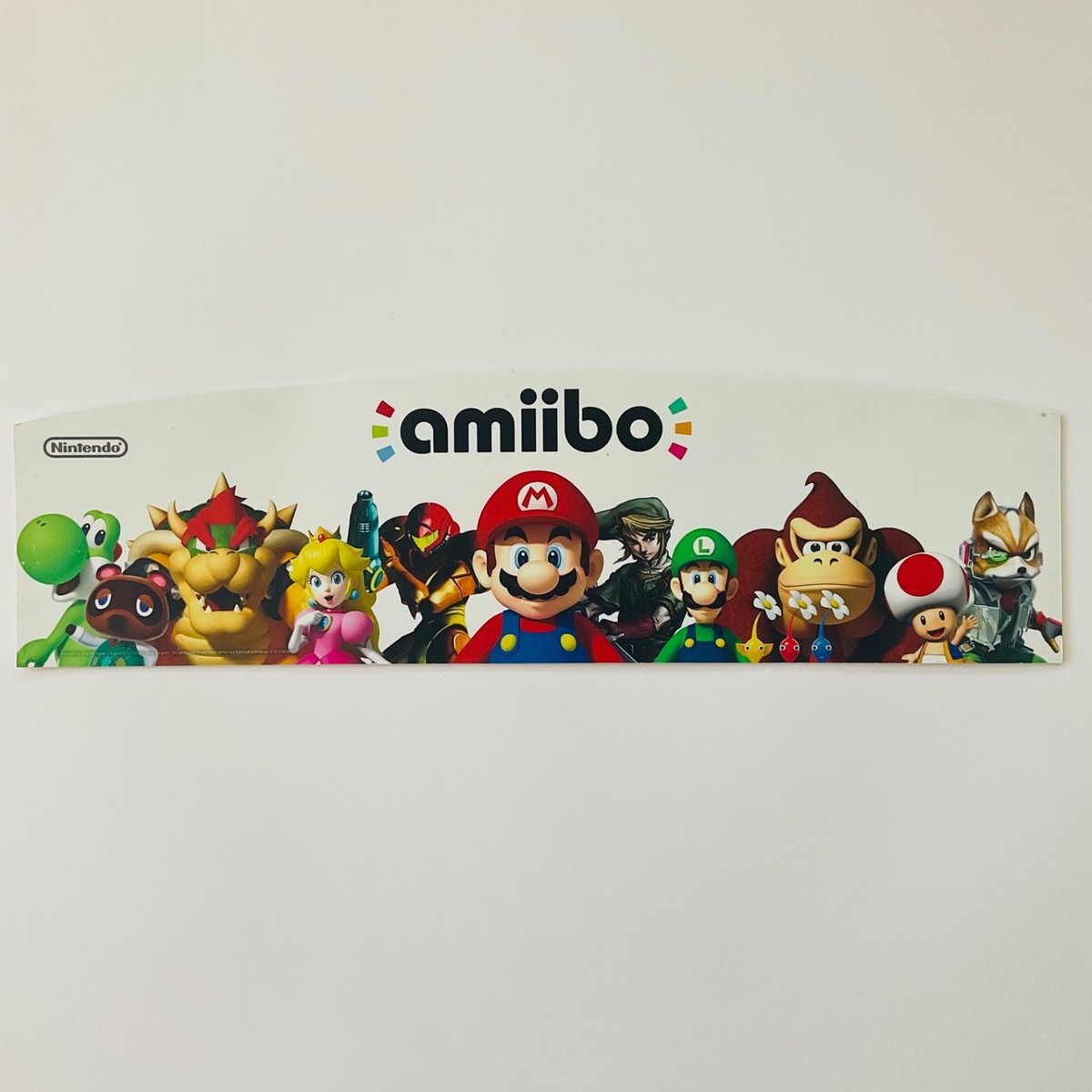 Nintendo Amiibo Store Display Sign Rare Mario Bros. Metroid Pikmin