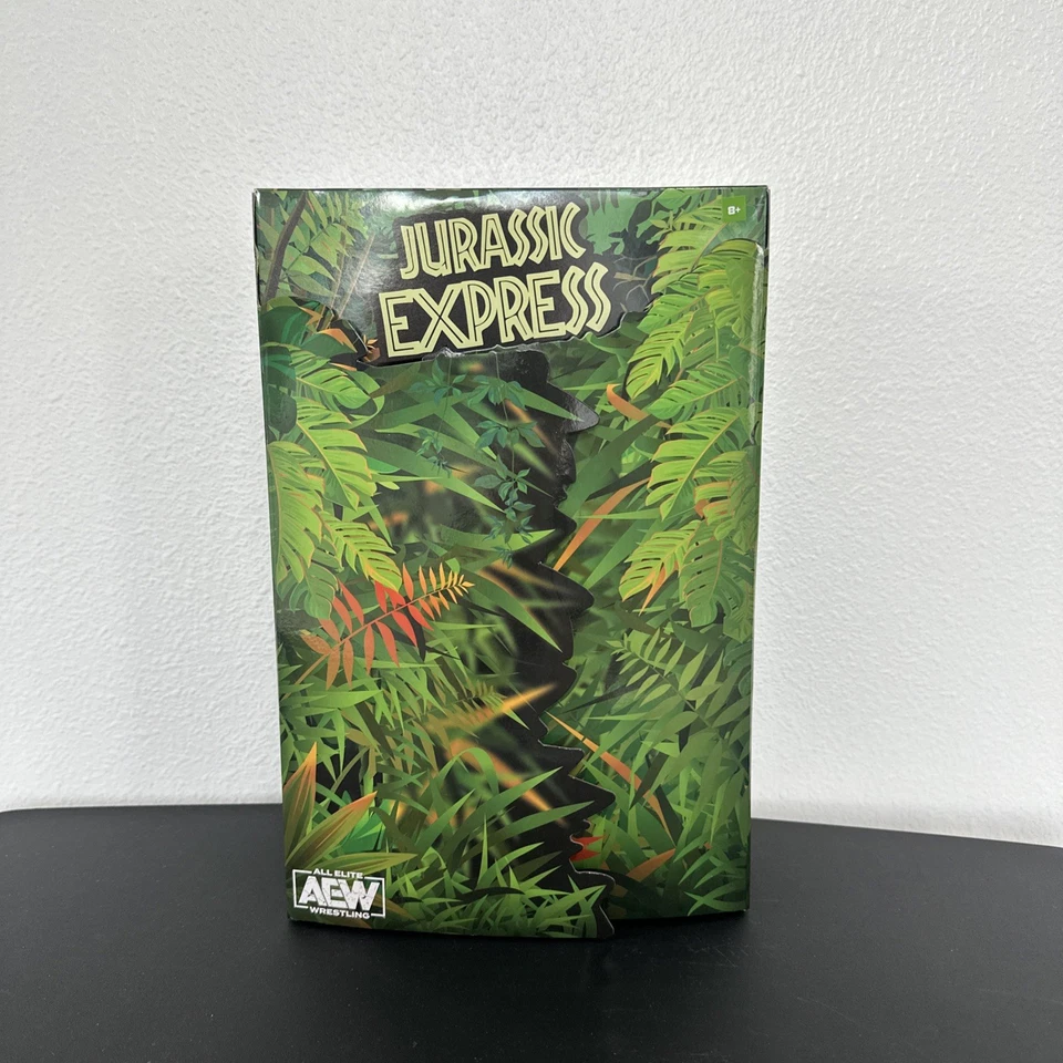 Figura de acción AEW Jurassic Express Jungle Boy y Luchasaurus en caja sellada nueva Foto 2 de 4