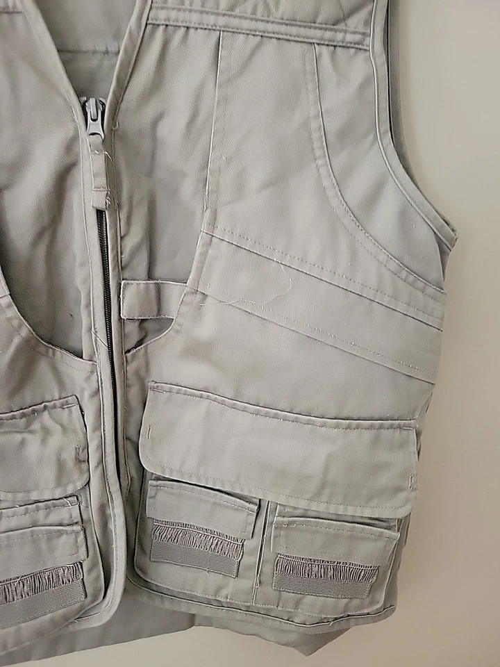 MASTER SPORTSMAN Hunting Vest Jacket Mens Med Khaki Tan Bird Varmint Hunt - Image 3 of 4