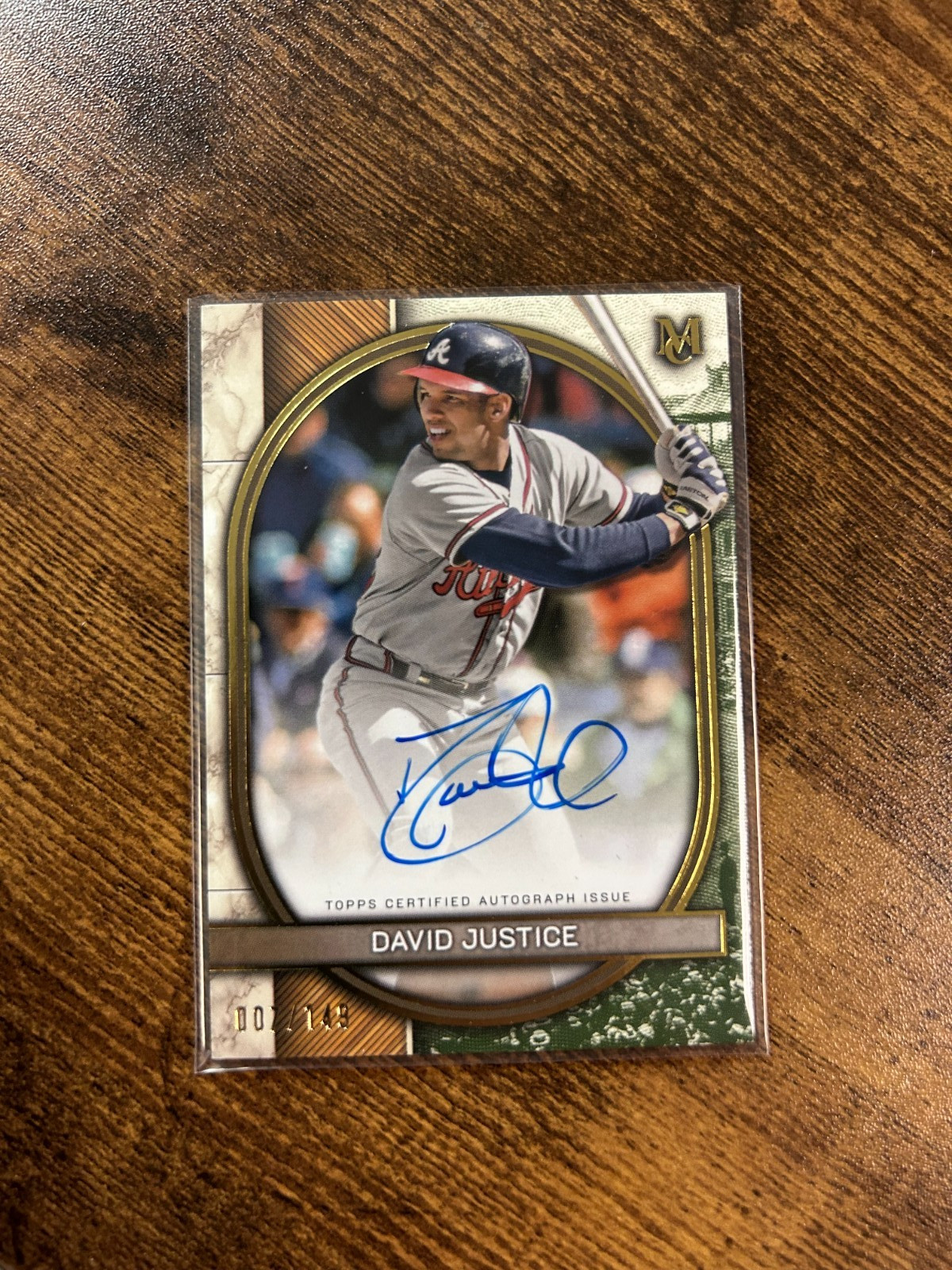 2025 Topps Museum Collection David Justice Archival Autograph /149 #AA-DJ