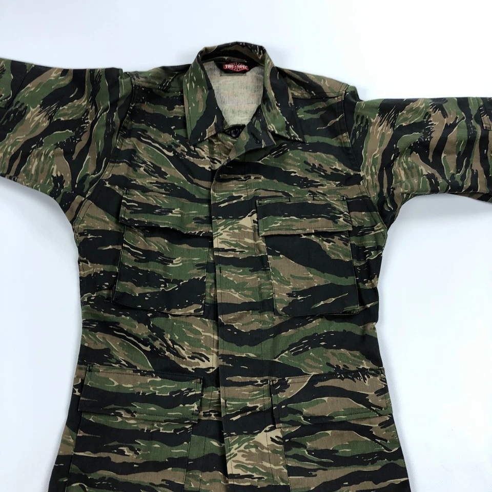 Tru Spec Tiger Stripe Camo Shirt Mens XS Canvas Coat - Image 3 of 4