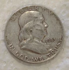 1953 US Franklin SILVER Half Dollar