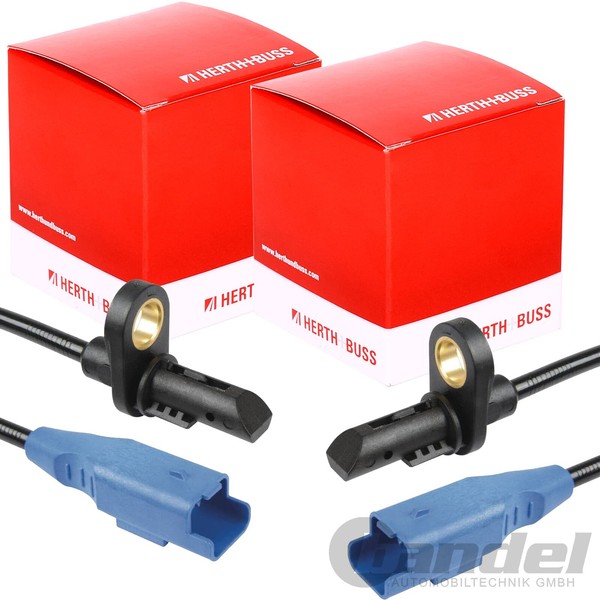 2X Herth+Buss ABS-SENSOR Raddrehzahl Hinten Passend FüR CitroËN C-ELYSEE C3 Peug-image