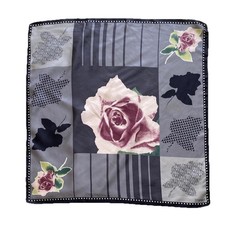 ESPRIT. gray Flowers Silk Women s Scarf 26/27...