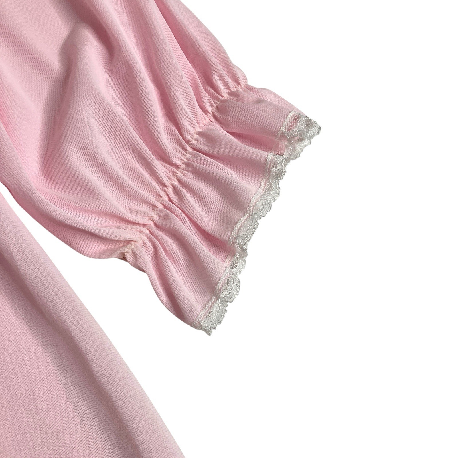 Vintage Vanity Fair Maxi Gown S Pink Floral Embro… - image 11