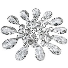 Pack Of 24 Teardrop Chandelier Prisms Candle Chandelier Crystal Pendants Glass