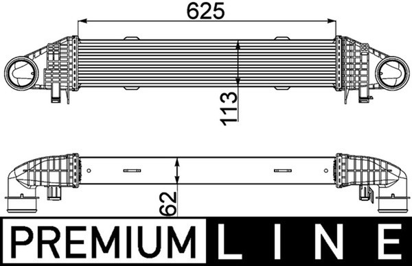 LadeluftküHler Premium Line Mahle CI 359 000P FüR Mercedes Klasse Model S204 180-image