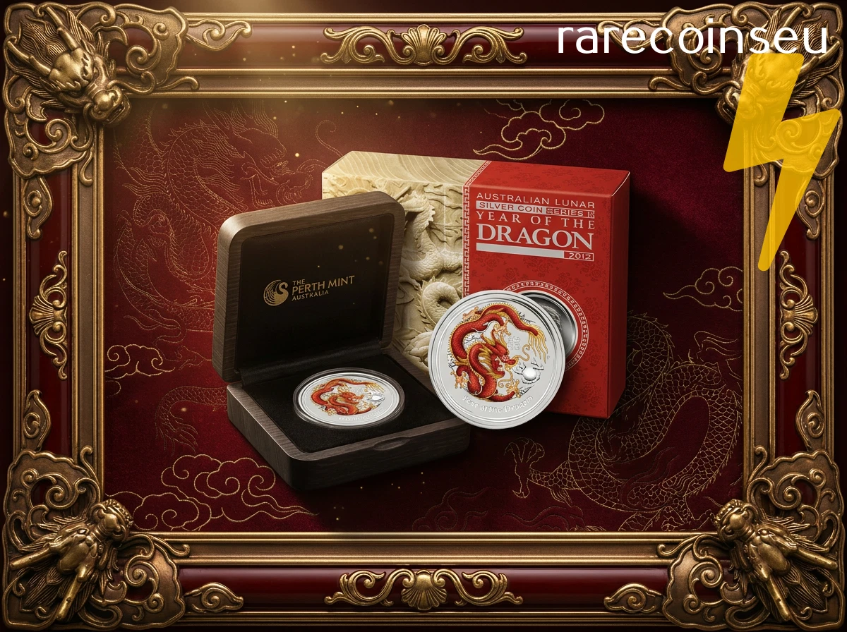 DRAGON Lunar Year Series 1 Kilo Coloured Silver Proof Coin 30$ Australia 2012