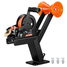 Vevor 3500 Lbs Boat Trailer Winch Stand With Roller 20ft Orange Polyester Strap