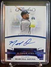 MARCELL OZUNA 2021 Panini Flawless Baseball On card auto 3/7- Braves