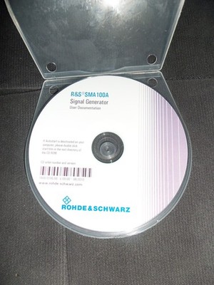 R&S Rohde & Schwarz SMA100A Signal Generator User Documentation CDROM