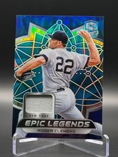 Roger Clemens (MEM) 2021 Panini Spectra Prizm Epic Legends ~ GAME WORN MEM /50