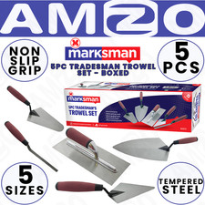 Marksman 5 Piece Trowel Set Bricklaying Plastering Gauging Pointing Tools