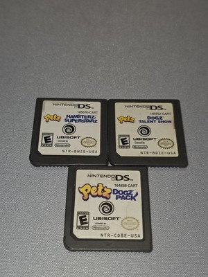Nintendo Ds Lot Of 3, Petz Dogz Pack, Dogz Talent Show, Hamsterz Superstarz