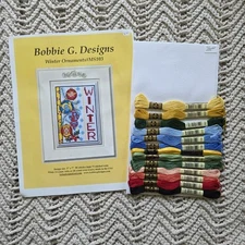 Bobbie G. Designs WINTER ORNAMENTS - Kit - full DMC skeins