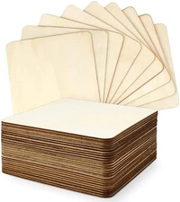 Unfinished Basswood Sheets Wood Squares for DIY Craft Projects