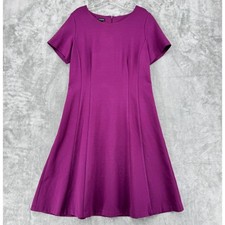 Talbots Dress Womens 10 Ponte Knit A Line Panel Stretch Career Classic Back Zip