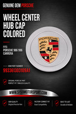 Genuine Porsche 986 996 Carrera Wheel Center Hub Cap Colored 993361303109A1