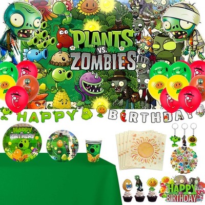 Pflanzen Gegen Zombies Party Set Spiel Kinder Geburtstag Deko Teller Ballons