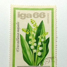 DDR Briefmarke iga 66 Erfurt Maigl&ouml;ckchen (Convallaria majalis) gestempelt