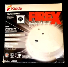 Kidde FIREX Smoke Alarm Photoelectric 120V AC Wire-in Battery Backup~NEW SEALED