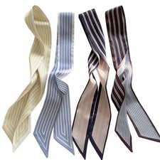 4 PCS Purse Scarf Bags Skinny Twill Hair Scarves Narrow Neck Scarf Band
