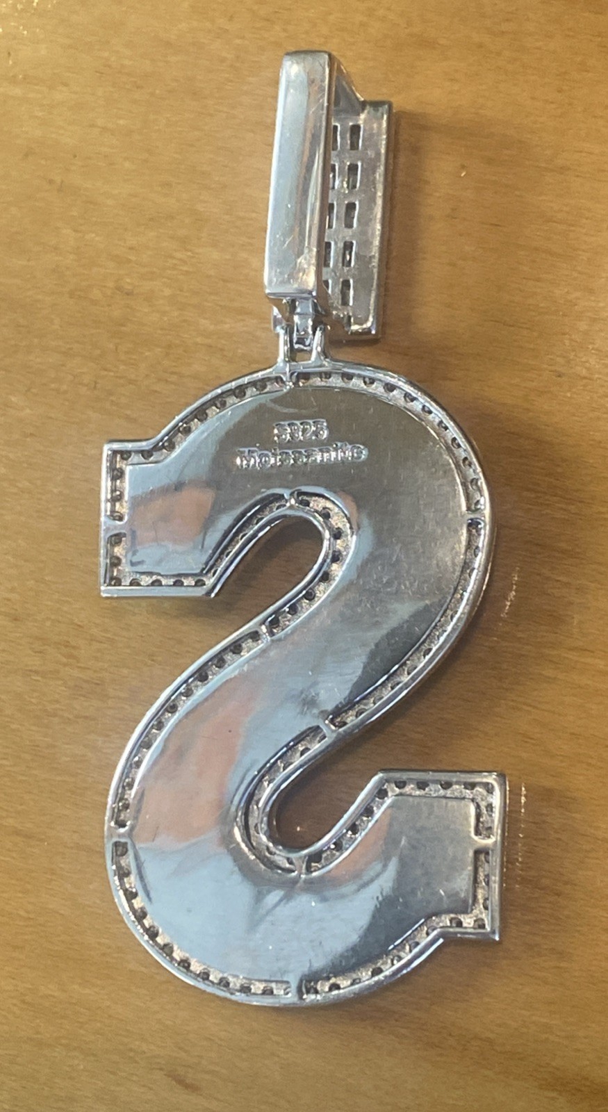 Solid Sterling Silver Moissanite Large Initial “S… - image 6