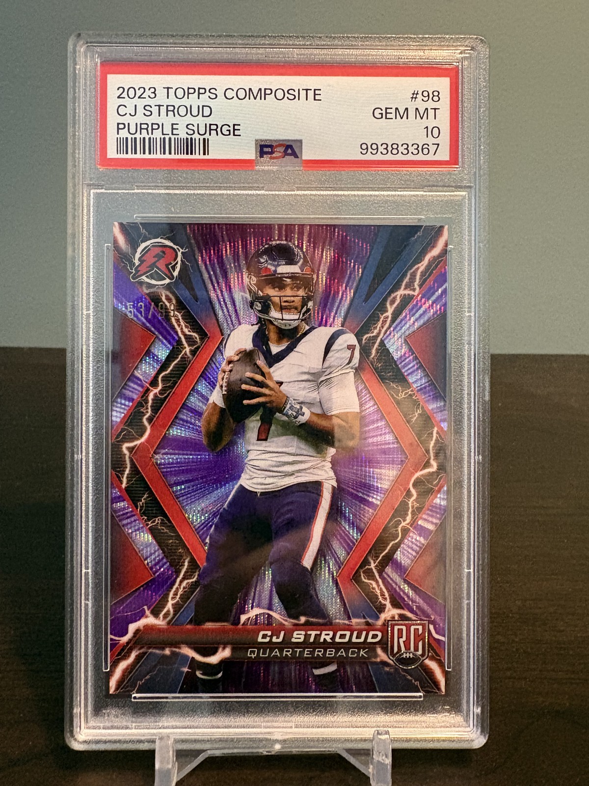 CJ Stroud Topps Composite #98 Purple Surge