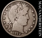 1912-D Silver Barber Half Dollar - Scarce  Better Date  No Reserve  #L4879