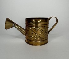Vintage Brass Mini Watering Can 2.5" Tall Floral Design Hosley USA Made in India