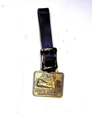 Vintage CAT L Series Tractors Key Fob Gold Tone Caterpillar Equipment Advertisin