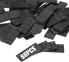 60 Pieces Plastic Shims for Leveling Furniture Levelers 60PCS, Black