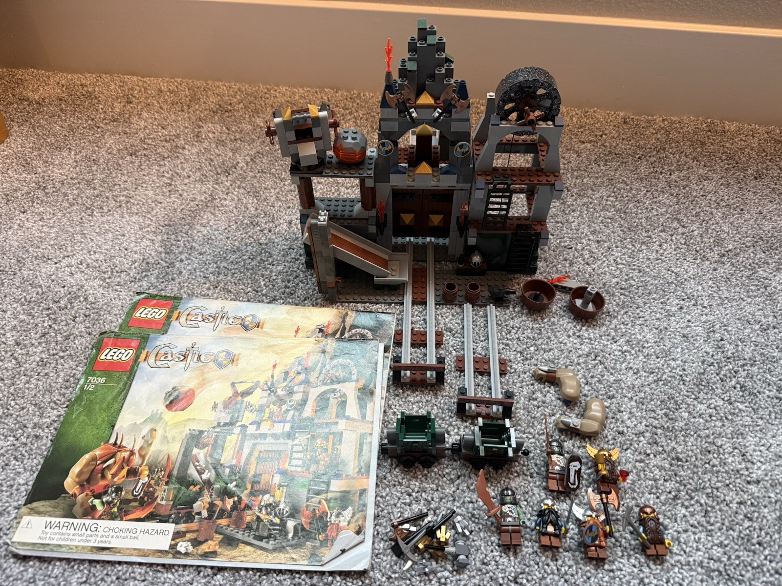 LEGO Castle Fantasy Era Dwarves' Mine 7036 In 2007 Used Retired Missing Pieces