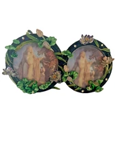 Rucinni Swarovski Crystal Frog Double Picture Frame