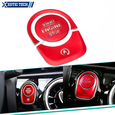 For Mercedes Benz W177 A-Class C118 CLA-Class Red Start Stop Engine Button Cover
