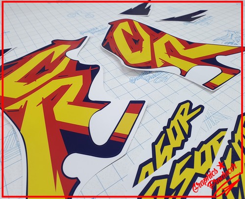 Honda CR250 CR 250 Replica Stickers Decals 1995 Model Style Left Right Graphics - Picture 2 of 4