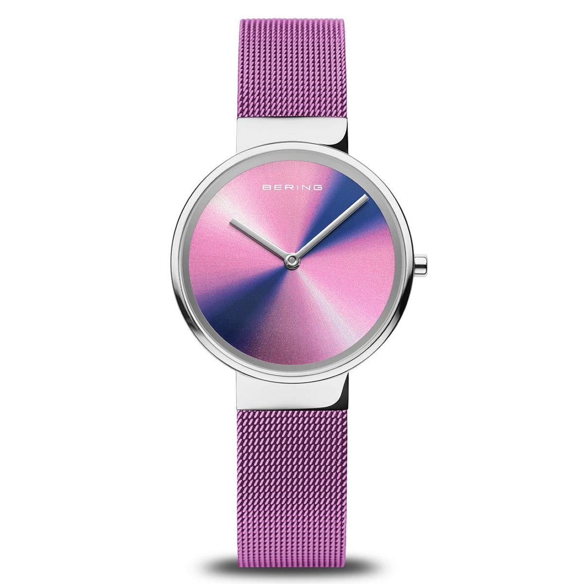 Bering Classic 10131-909 Lavender Dial Mesh Stainless Steel Women’s Watch Bering Classic Stainless Steel Band Dress/Formal  main image 2