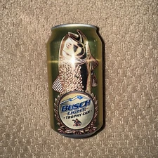 Busch Light Trophy Can 12 Oz Beer Can - Hard To Find Bottom Opened BOD: 12MAY16