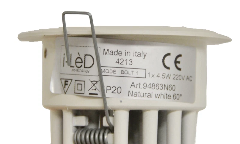 Faretto Incasso Bianco Opaco Bolt-1 LED i-LèD 94863N60 475 lumen 220v, fotografia 4 di 7