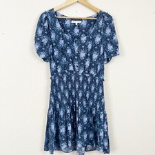 Loveshackfancy Brickell Blue Floral Mini Dress Size Small