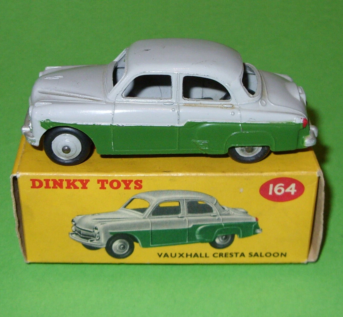 Dinky No. 30d Vauxhall Saloon. Issue is in green, as shown. Displays