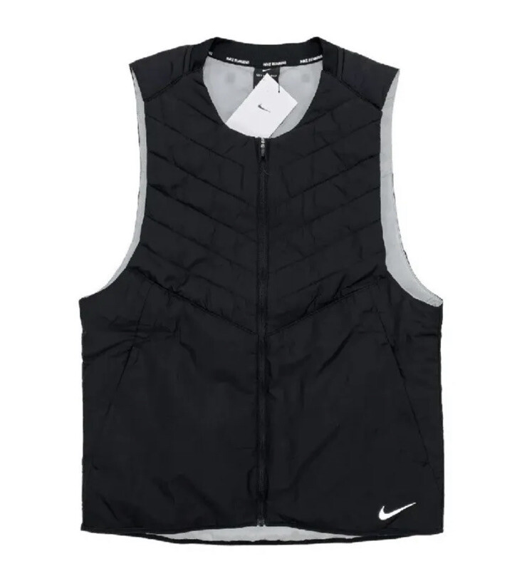 Nike AeroLayer Running Vest Sleeveless Black DJ0533-010 Men Size S 
