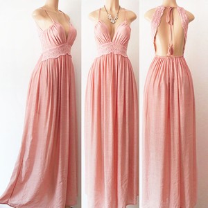 light peach maxi dress