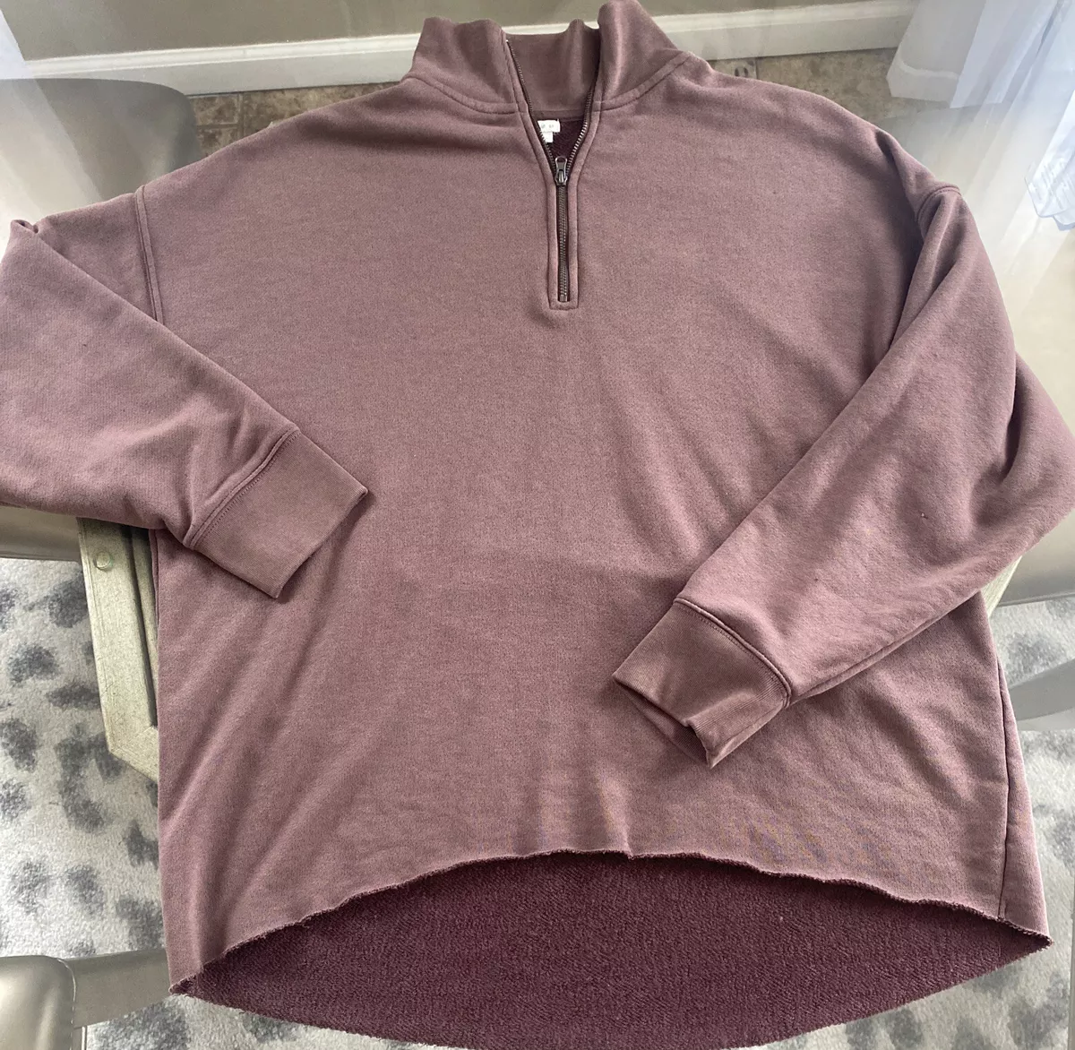 AE Aerie womens quarter zip sweatshirt relic brown small eBay