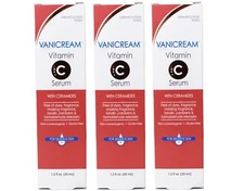 3 Pk Vanicream Vitamin C Face Serum with Ceramides for Sensitive Skin, 1.2 fl oz