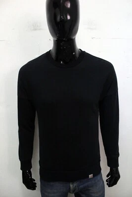Carhartt Pull Homme Taille XS Sweatshirt Noir Pullover En Coton Logo - Photo 1/4
